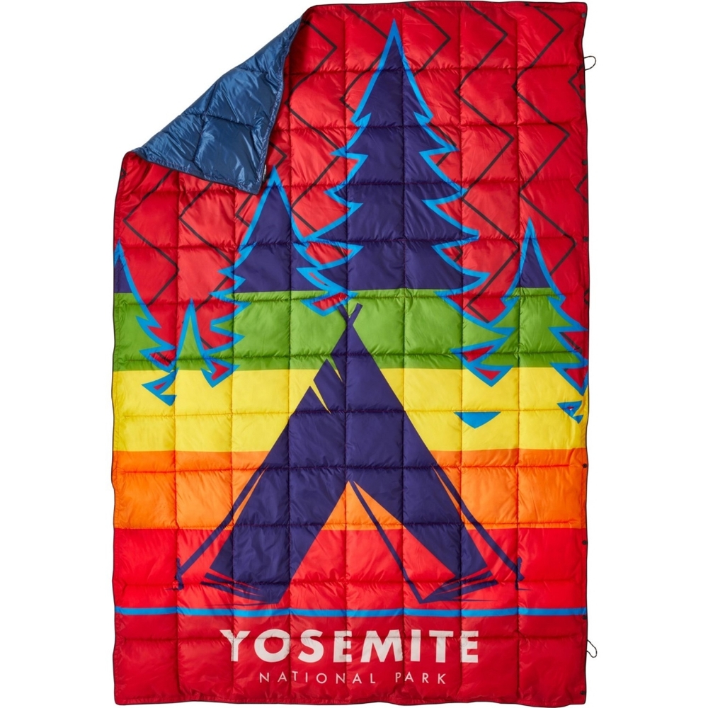 Yosemite National Park Camping Blanket NWT! 78"×53" Coverts to Poncho with Snaps